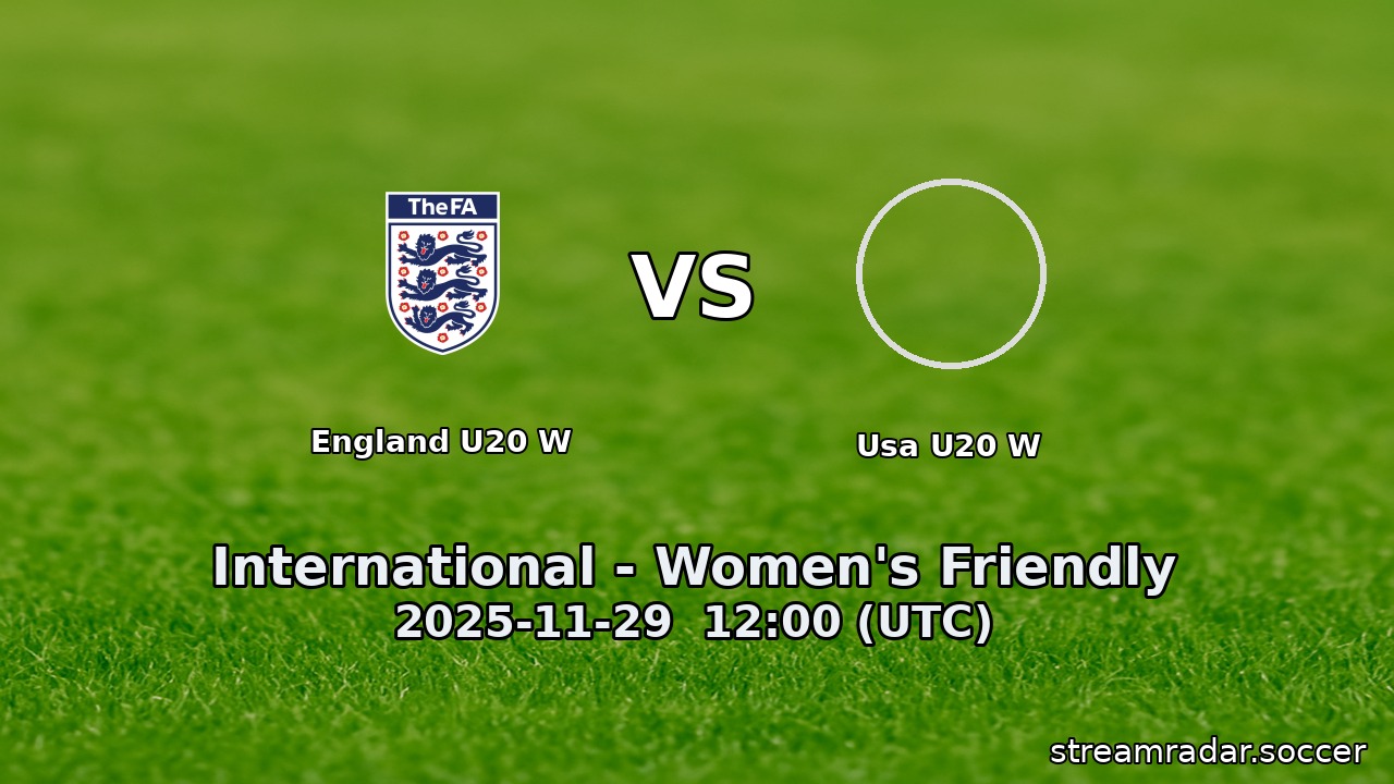 England U20 W vs Usa U20 W