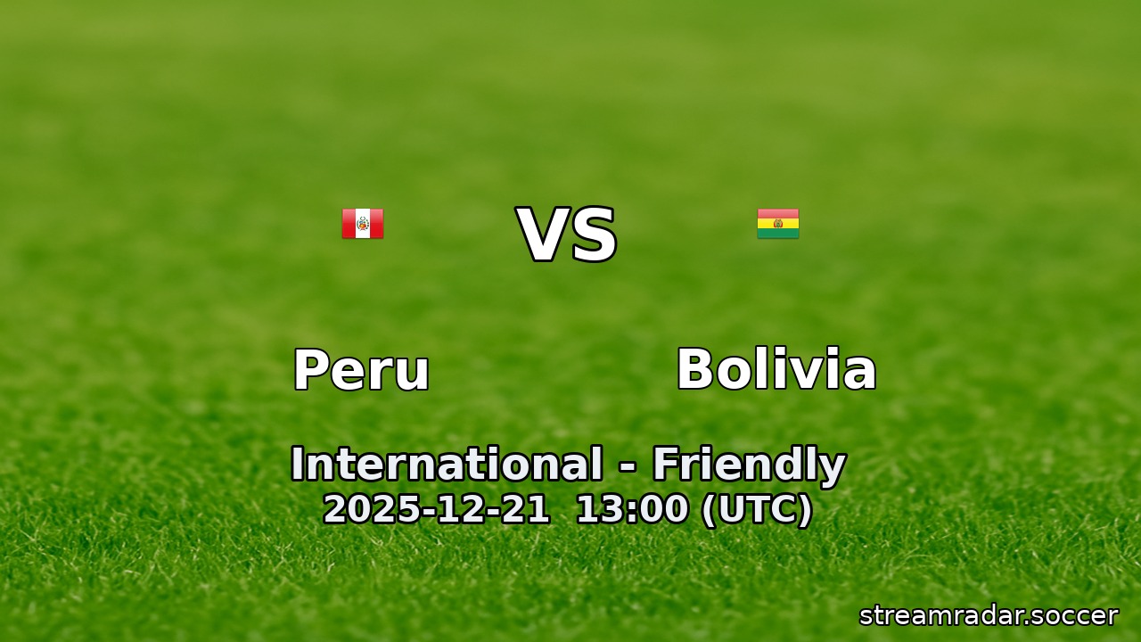 Peru vs Bolivia