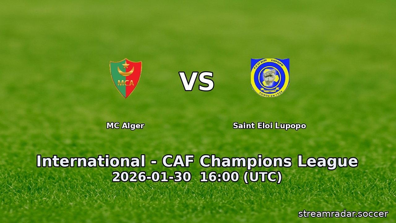 MC Alger vs Saint Eloi Lupopo