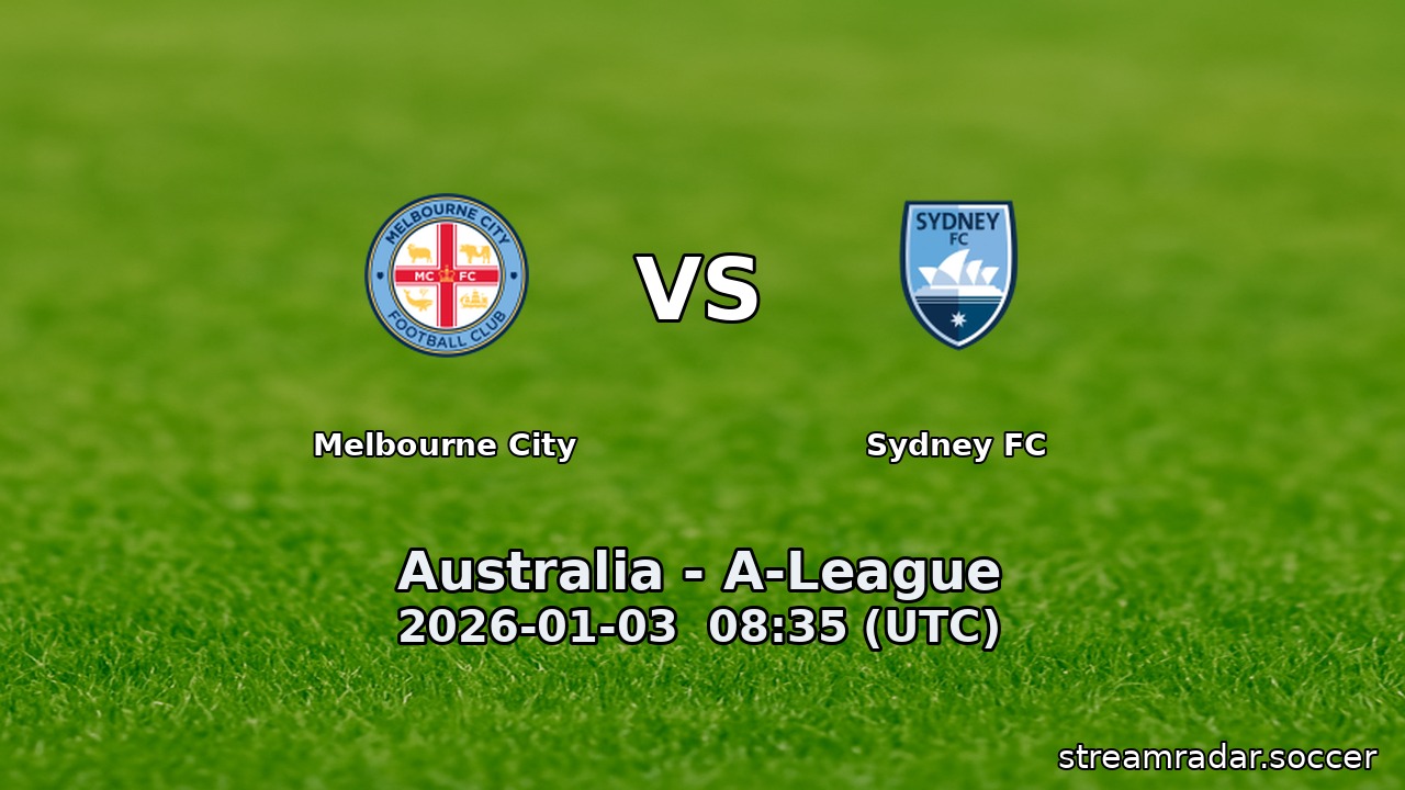 Melbourne City vs Sydney FC