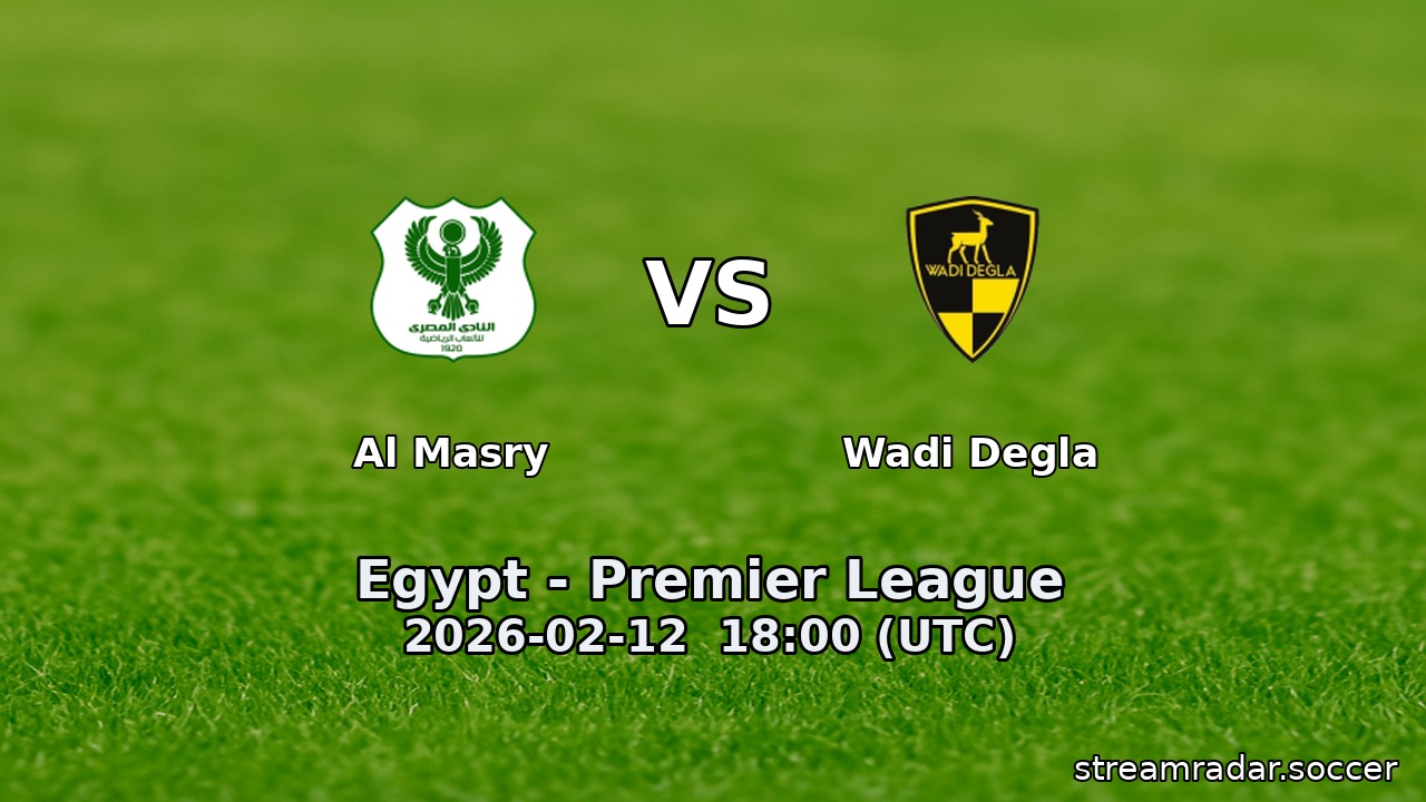 Al Masry vs Wadi Degla