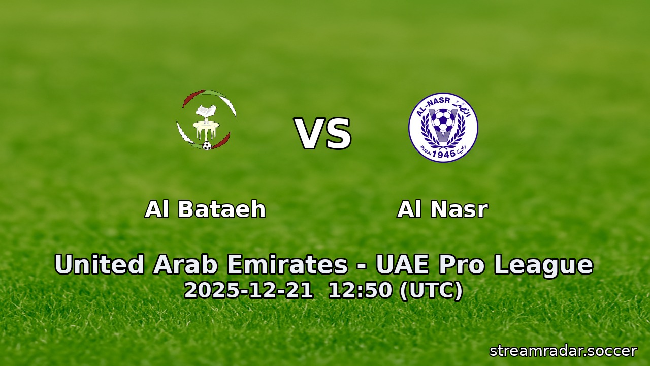 Al Bataeh vs Al Nasr