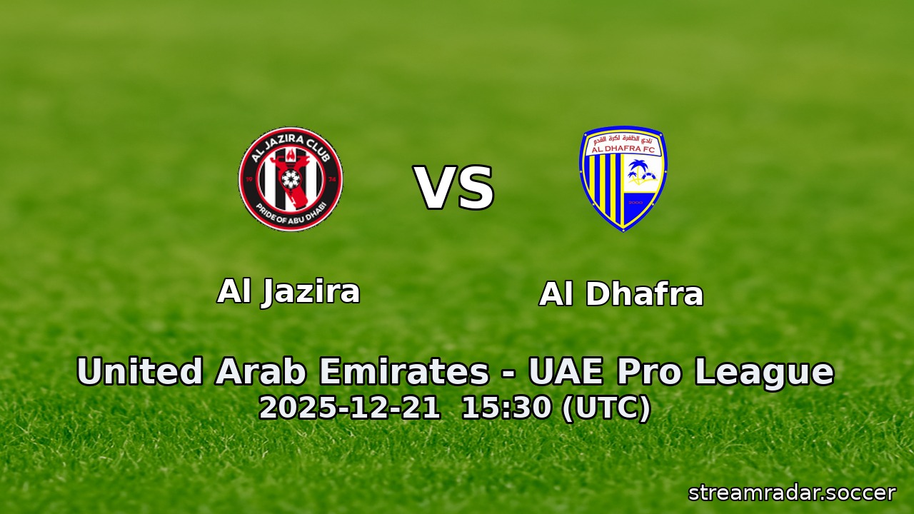 Al Jazira vs Al Dhafra