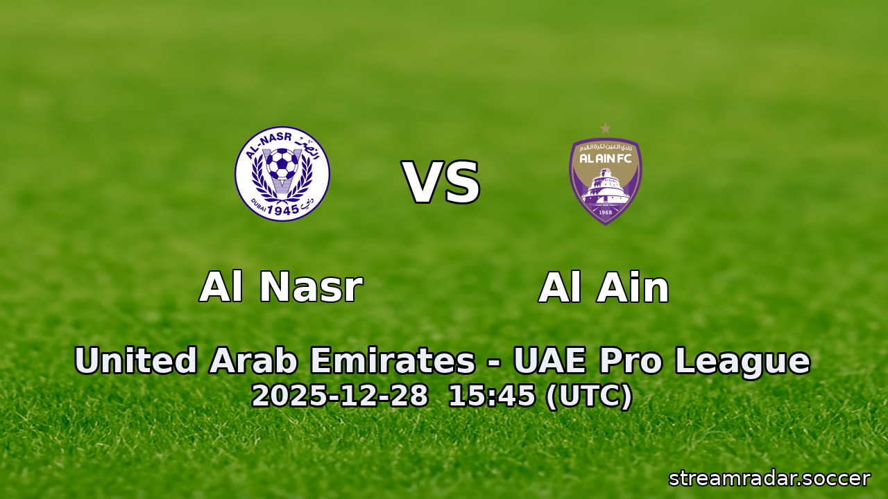 Al Nasr vs Al Ain