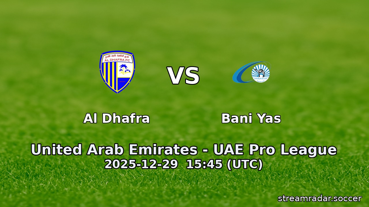 Al Dhafra vs Bani Yas
