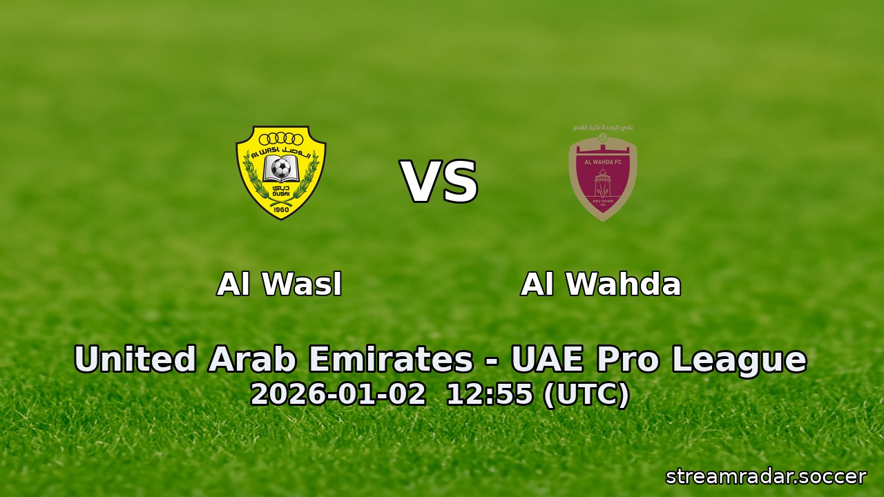 Al Wasl vs Al Wahda
