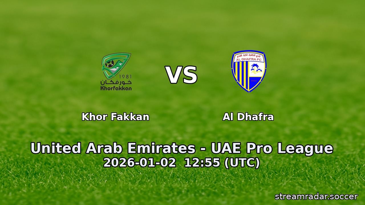 Khor Fakkan vs Al Dhafra