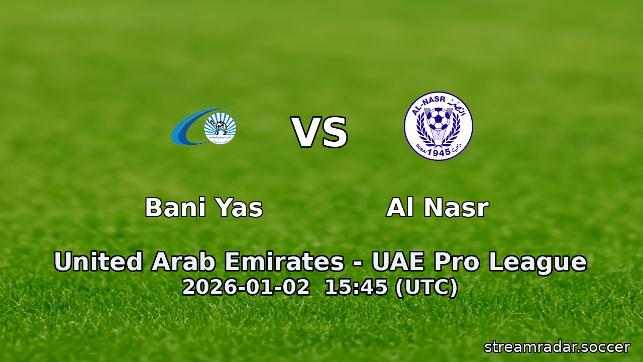 Bani Yas vs Al Nasr
