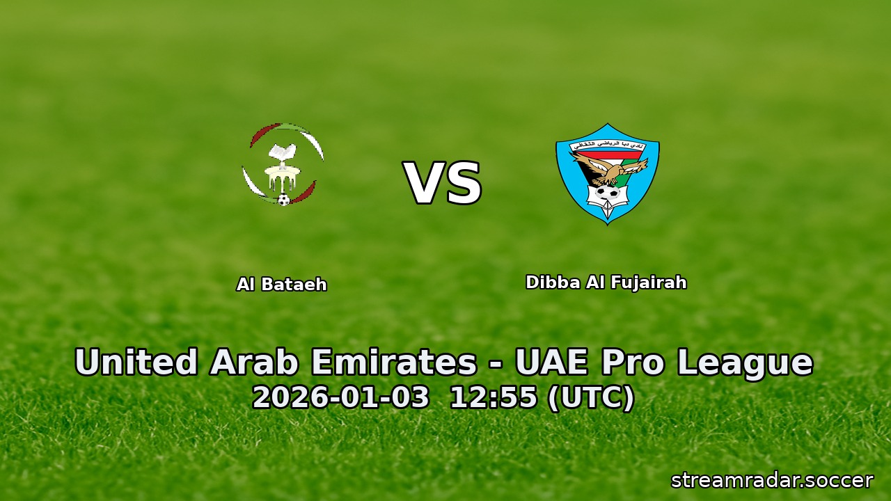 Al Bataeh vs Dibba Al Fujairah
