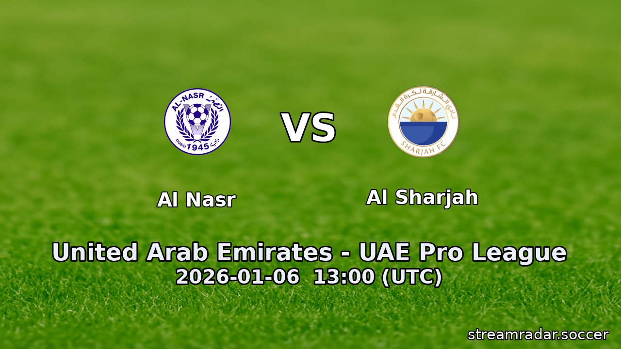 Al Nasr vs Al Sharjah