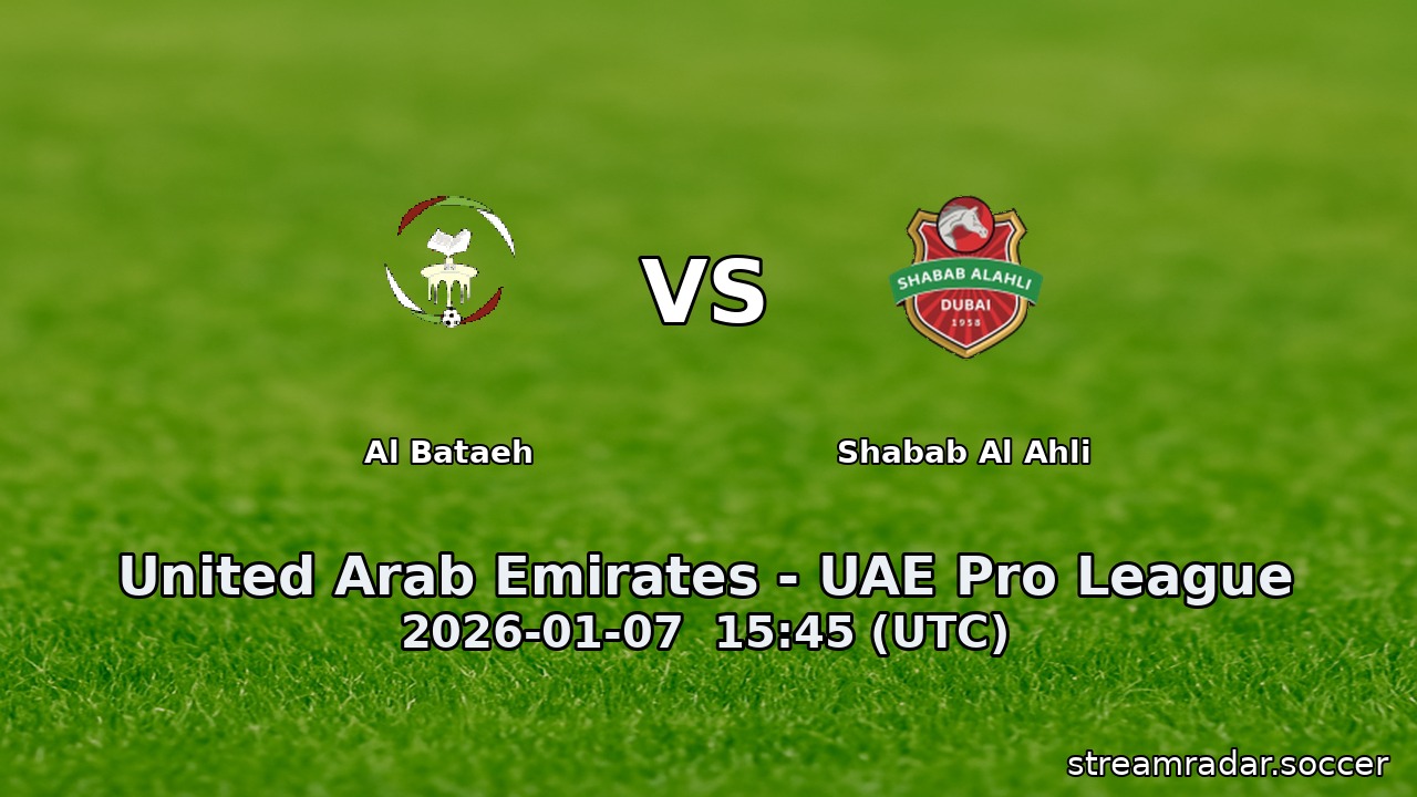 Al Bataeh vs Shabab Al Ahli