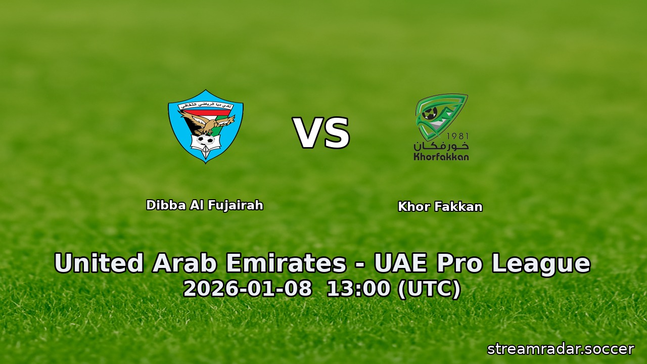 Dibba Al Fujairah vs Khor Fakkan