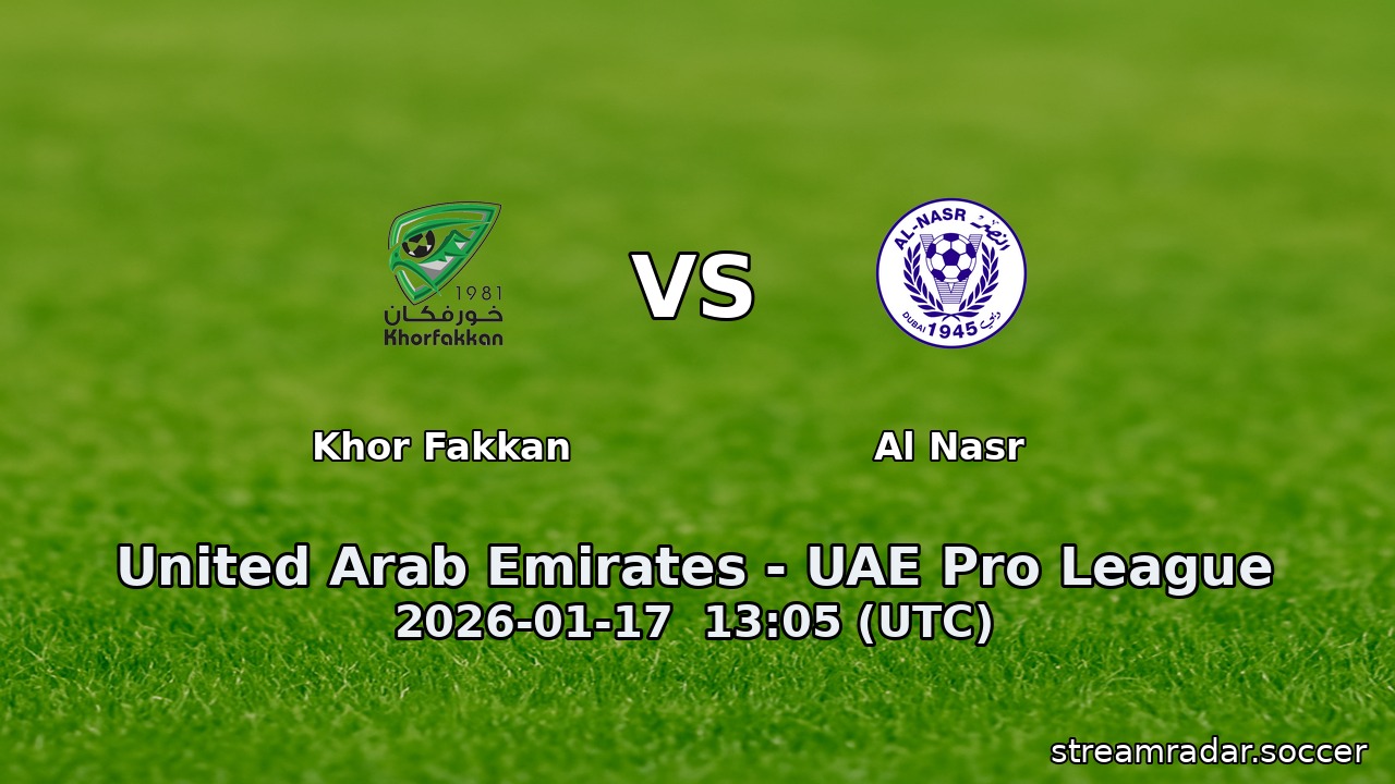 Khor Fakkan vs Al Nasr