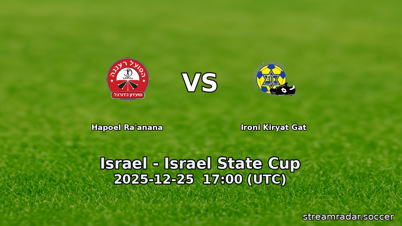 Hapoel Ra'anana vs Ironi Kiryat Gat