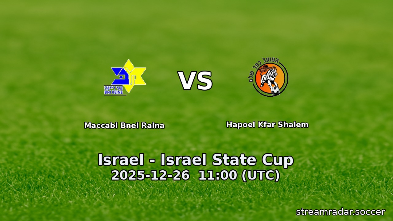 Maccabi Bnei Raina vs Hapoel Kfar Shalem