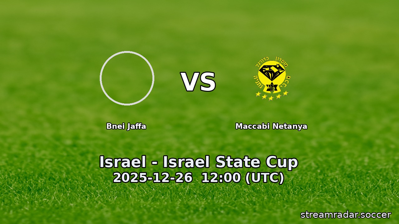 Bnei Jaffa vs Maccabi Netanya