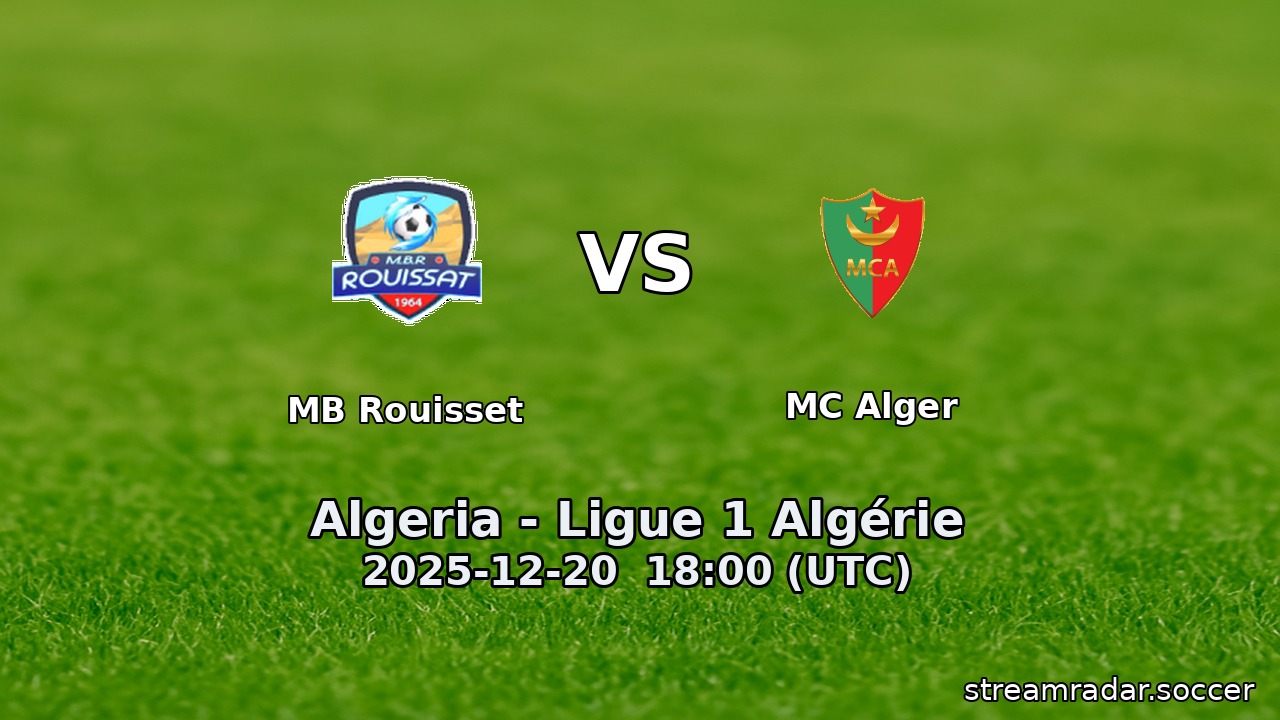 MB Rouisset vs MC Alger