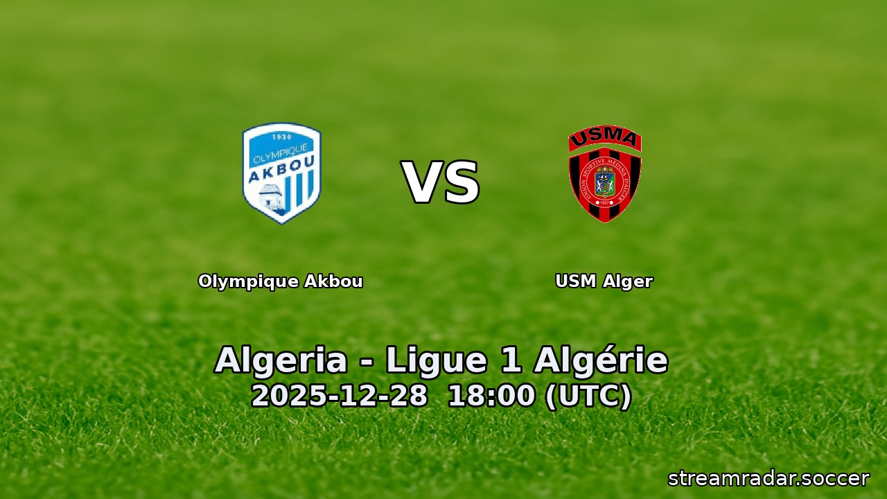 Olympique Akbou vs USM Alger