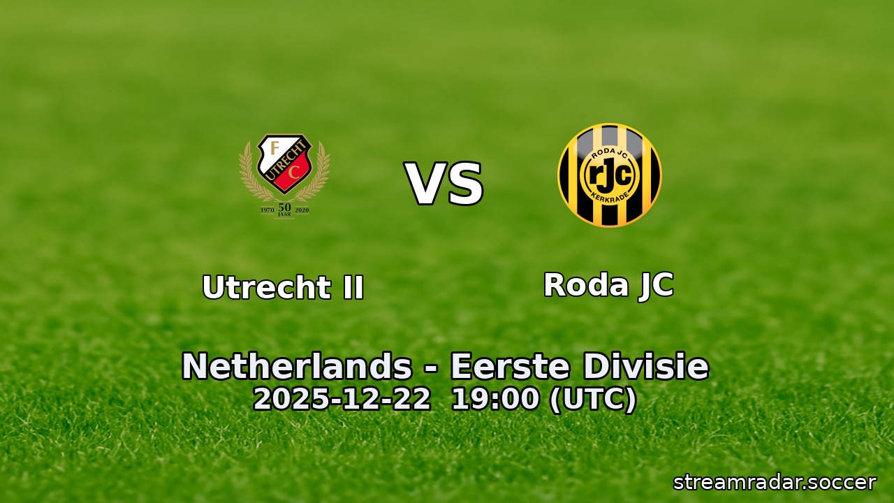 Utrecht II vs Roda JC