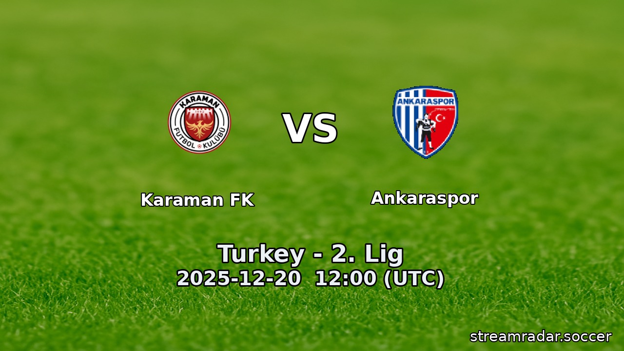 Karaman FK vs Ankaraspor