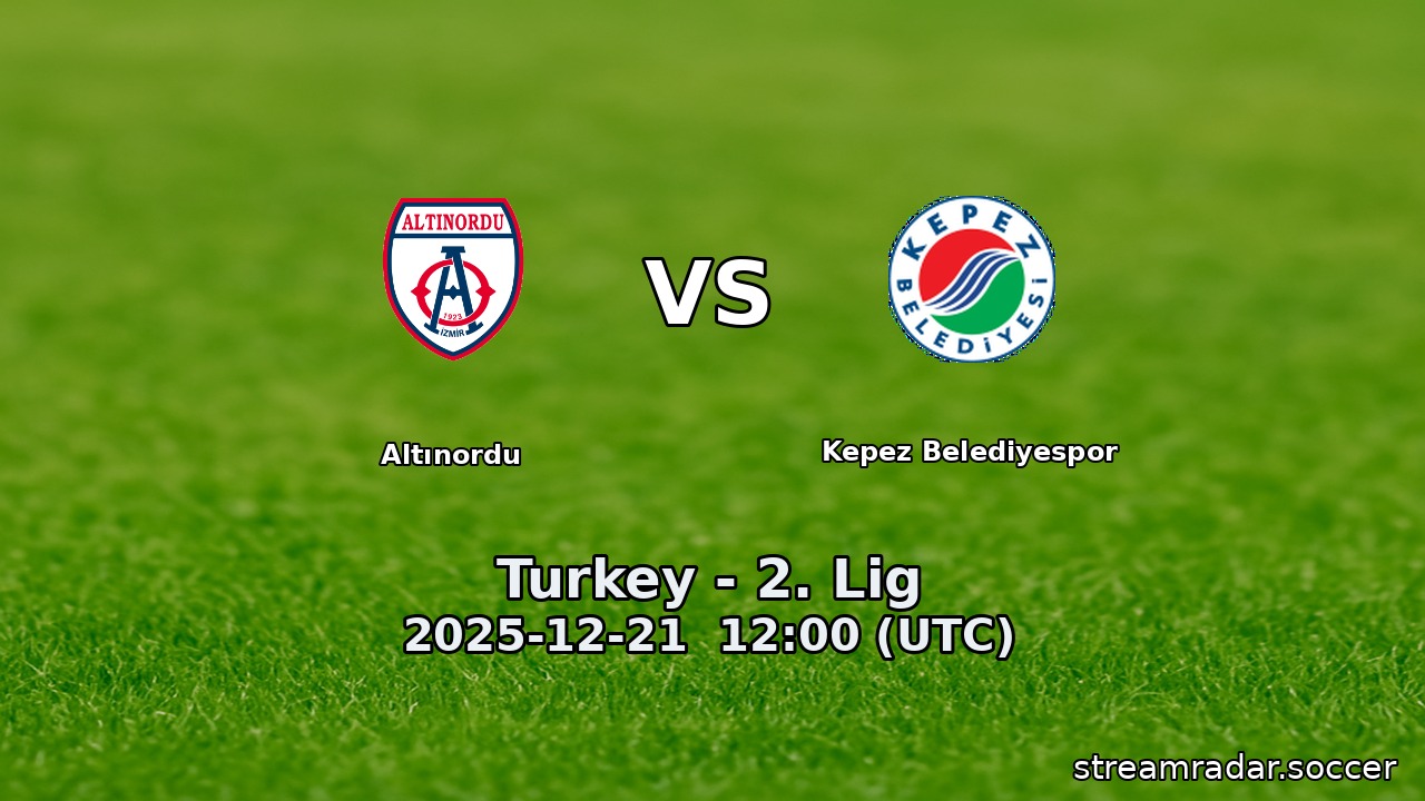 Altınordu vs Kepez Belediyespor