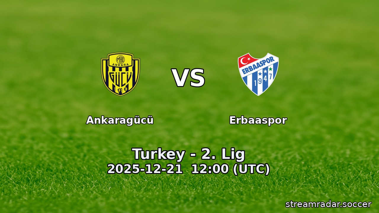 Ankaragücü vs Erbaaspor
