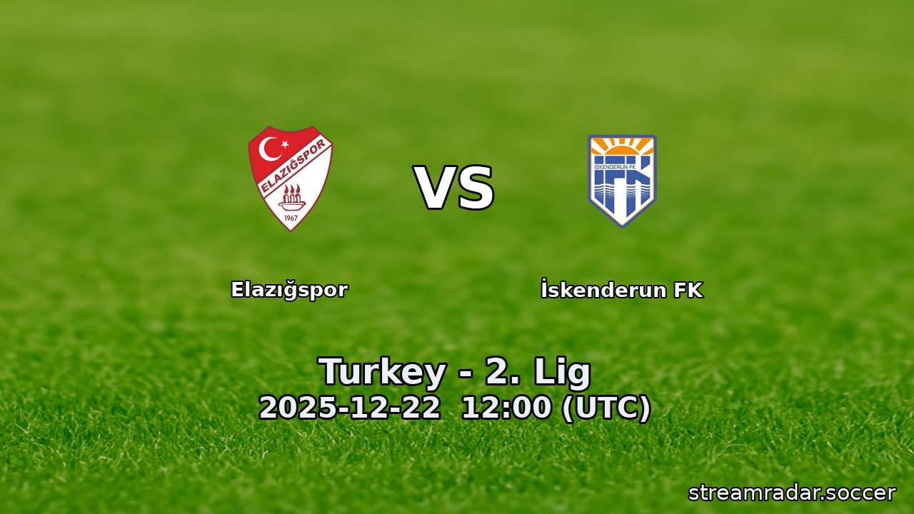 Elazığspor vs İskenderun FK