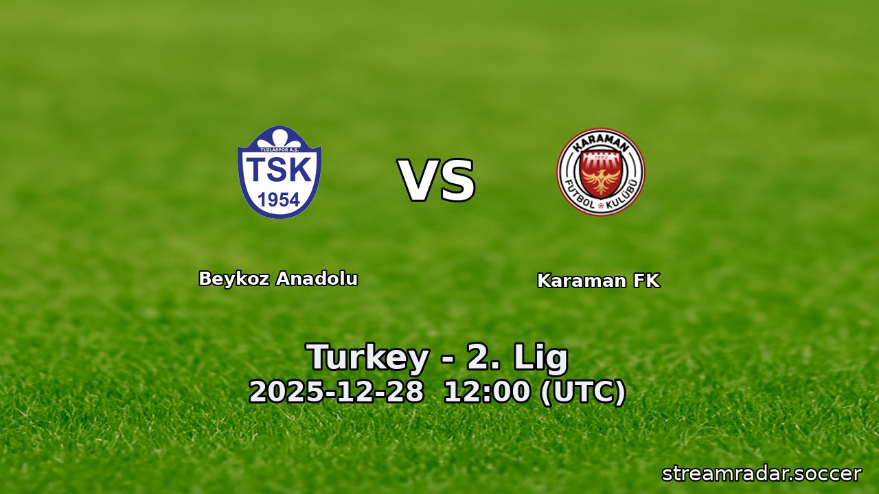 Beykoz Anadolu vs Karaman FK