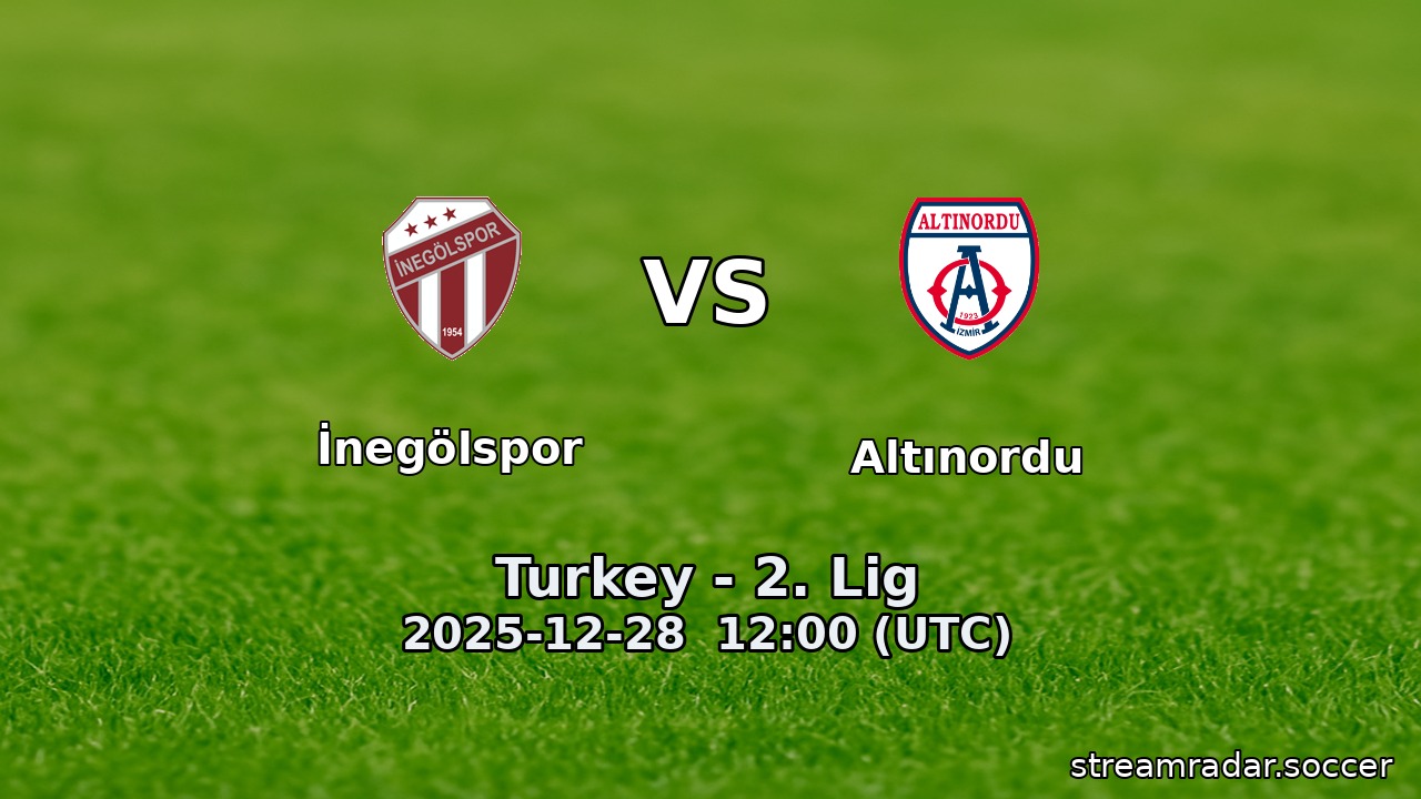 İnegölspor vs Altınordu