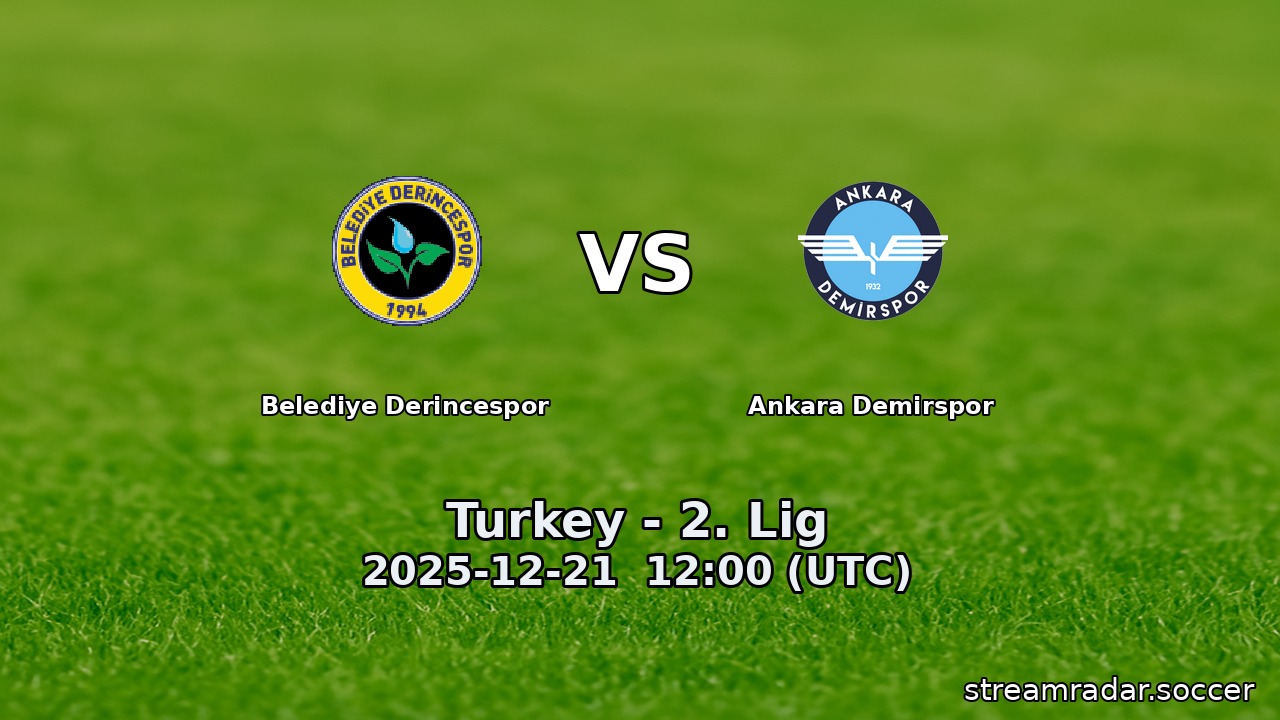 Belediye Derincespor vs Ankara Demirspor