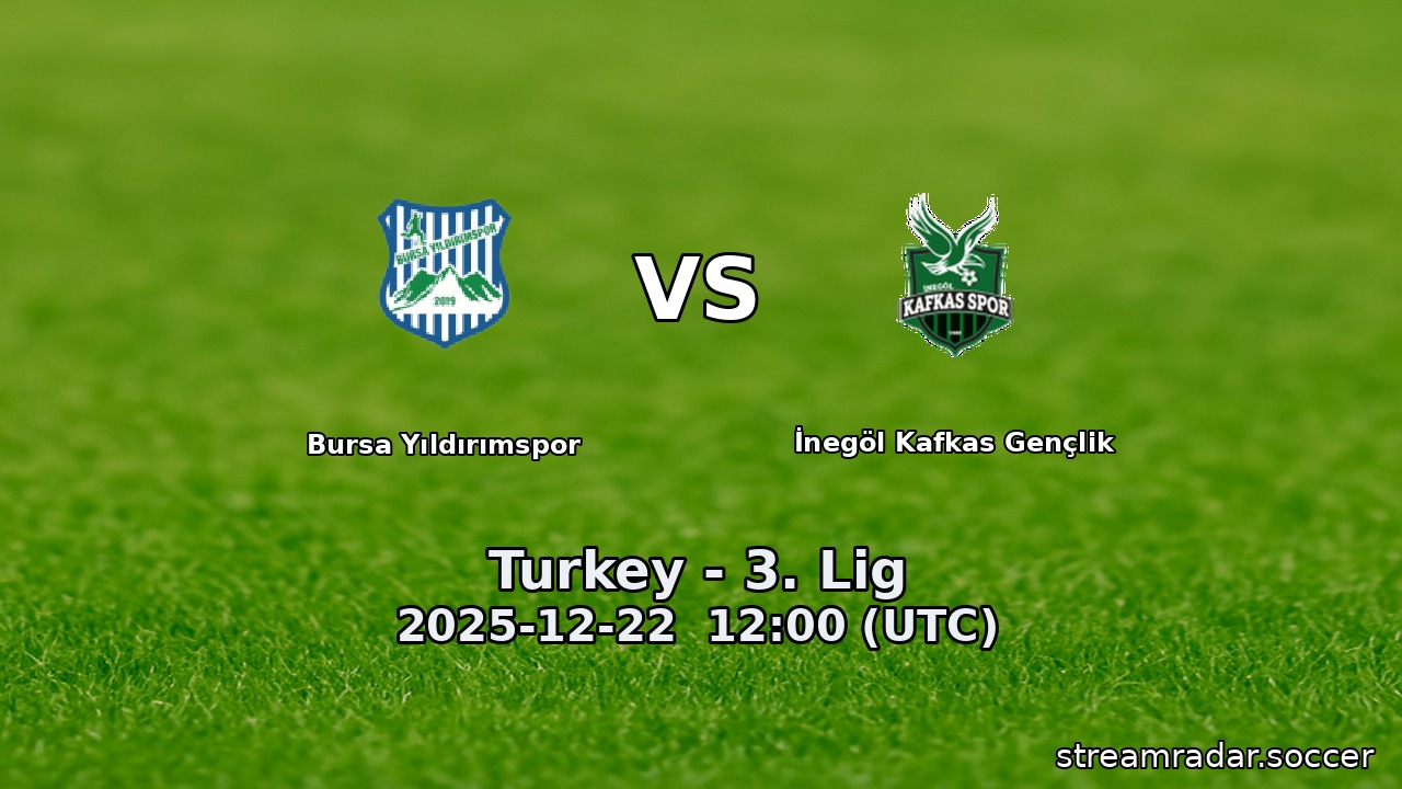 Bursa Yıldırımspor vs İnegöl Kafkas Gençlik