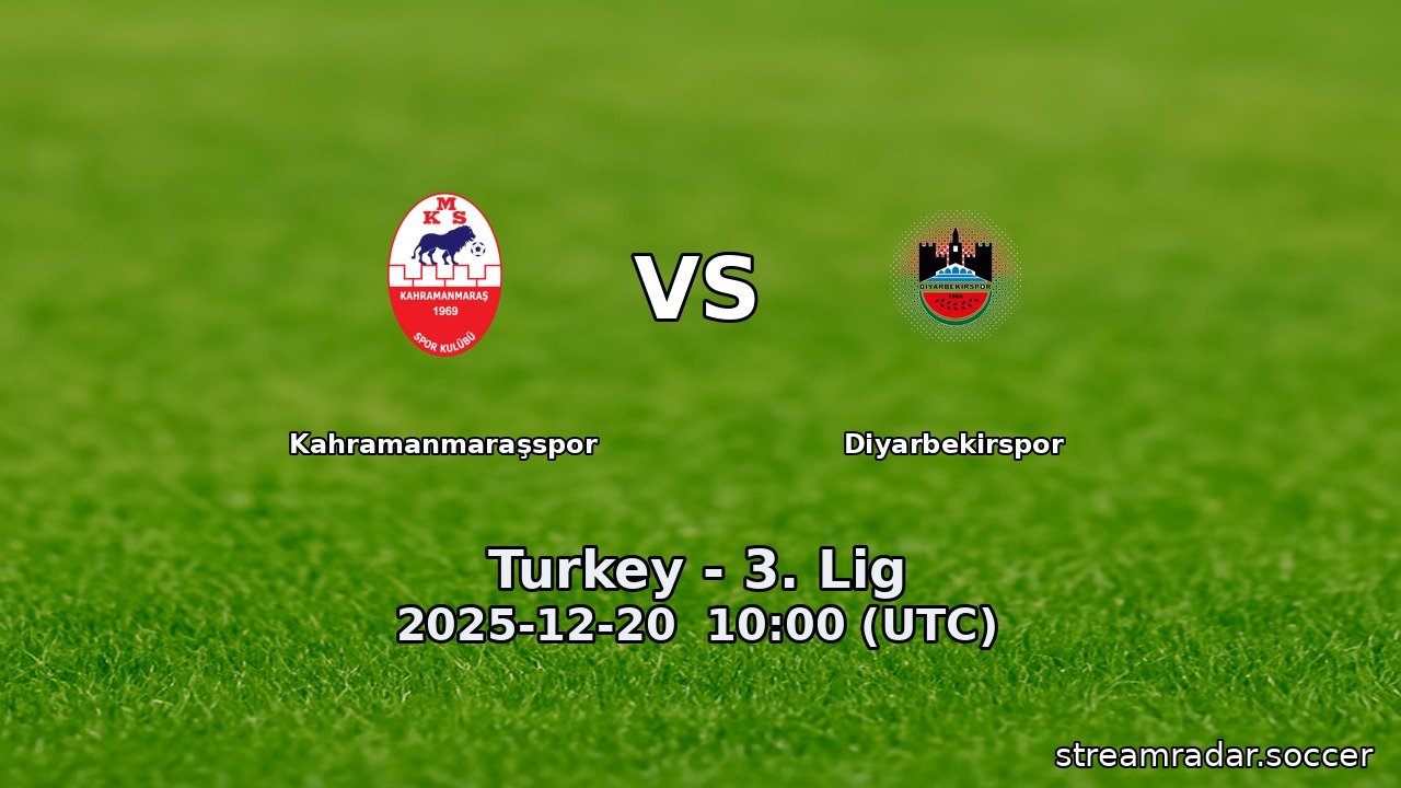 Kahramanmaraşspor vs Diyarbekirspor