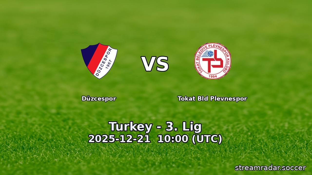 Düzcespor vs Tokat Bld Plevnespor