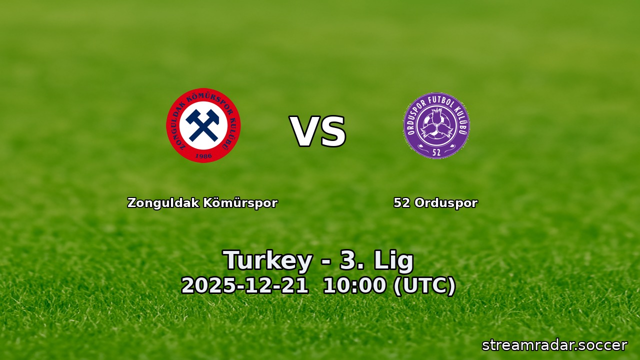 Zonguldak Kömürspor vs 52 Orduspor