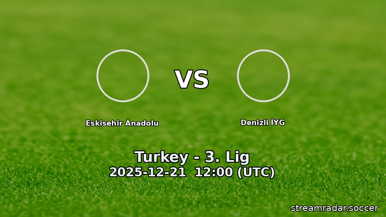 Eskisehir Anadolu vs Denizli İYG