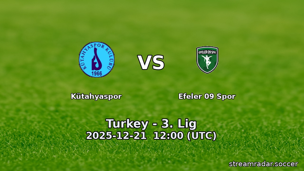 Kütahyaspor vs Efeler 09 Spor