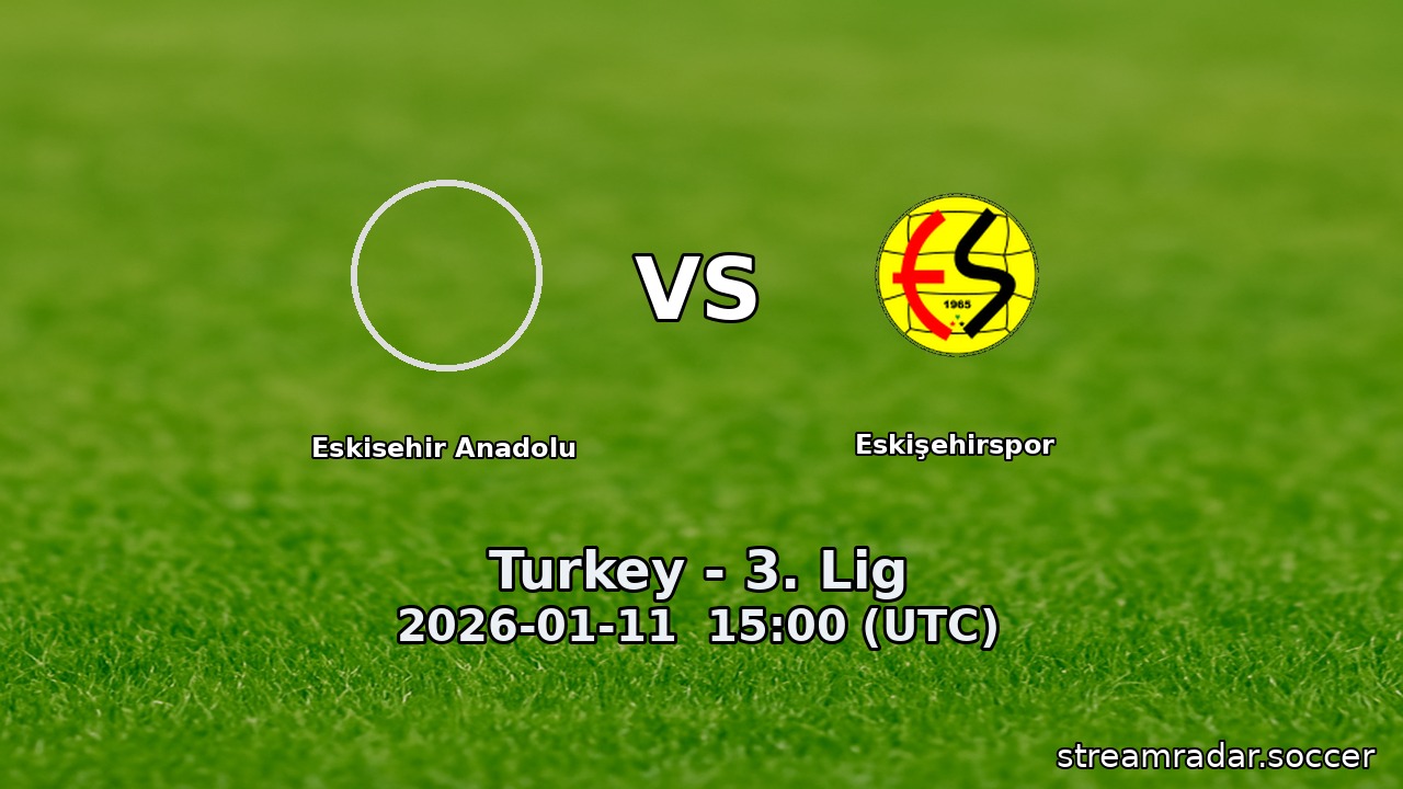 Eskisehir Anadolu vs Eskişehirspor