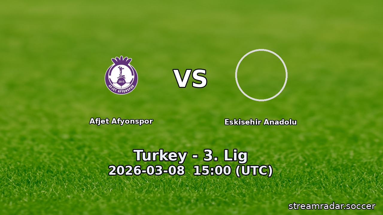 Afjet Afyonspor vs Eskisehir Anadolu