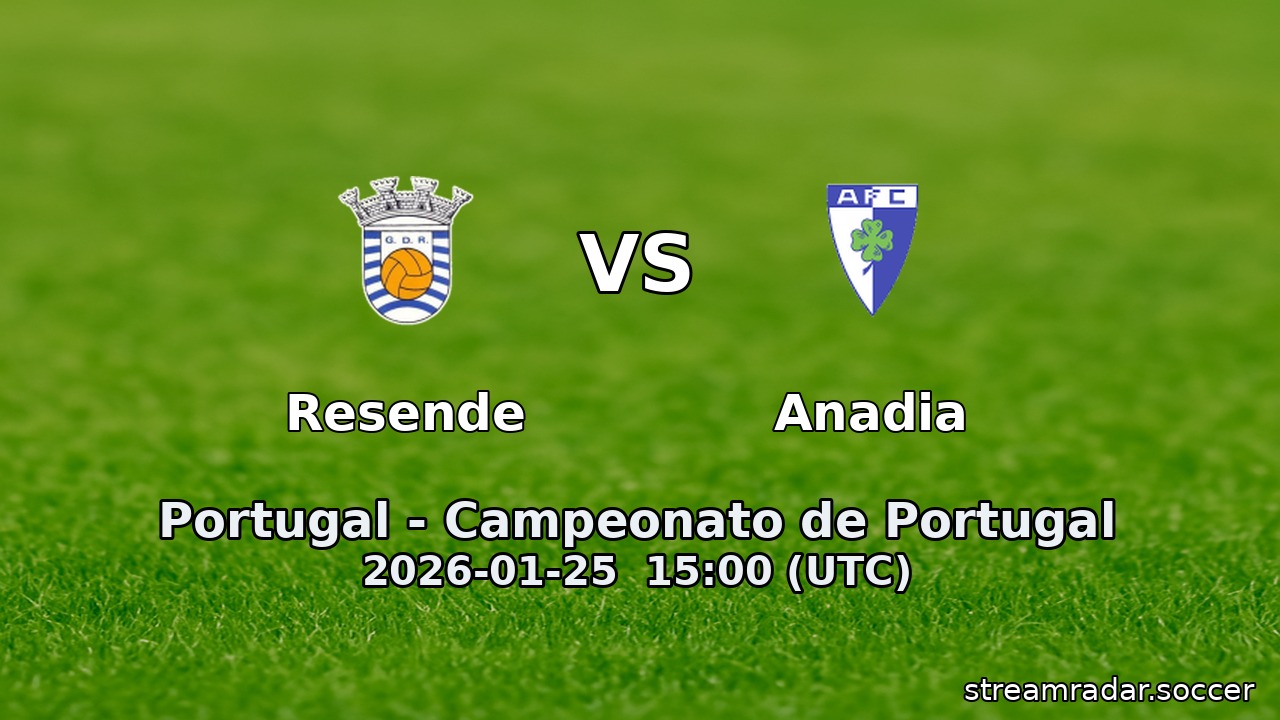 Resende vs Anadia