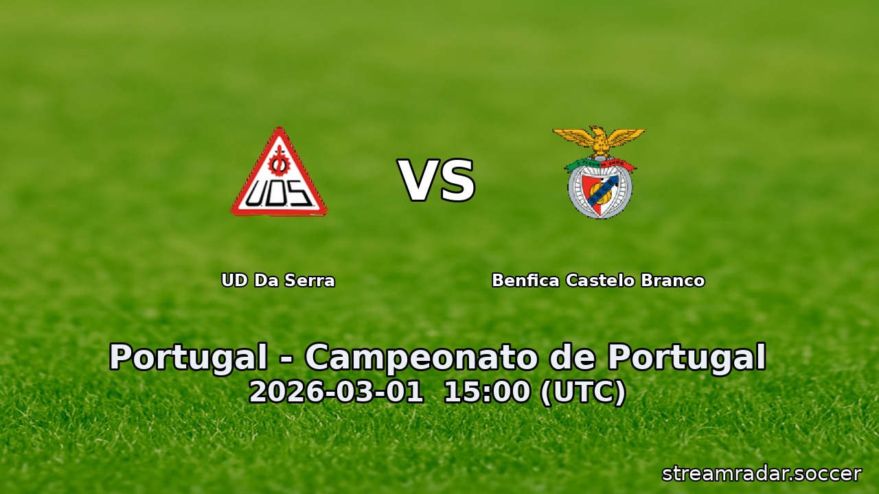 UD Da Serra vs Benfica Castelo Branco