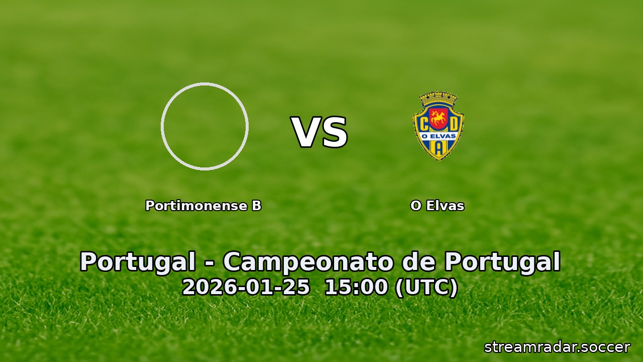 Portimonense B vs O Elvas