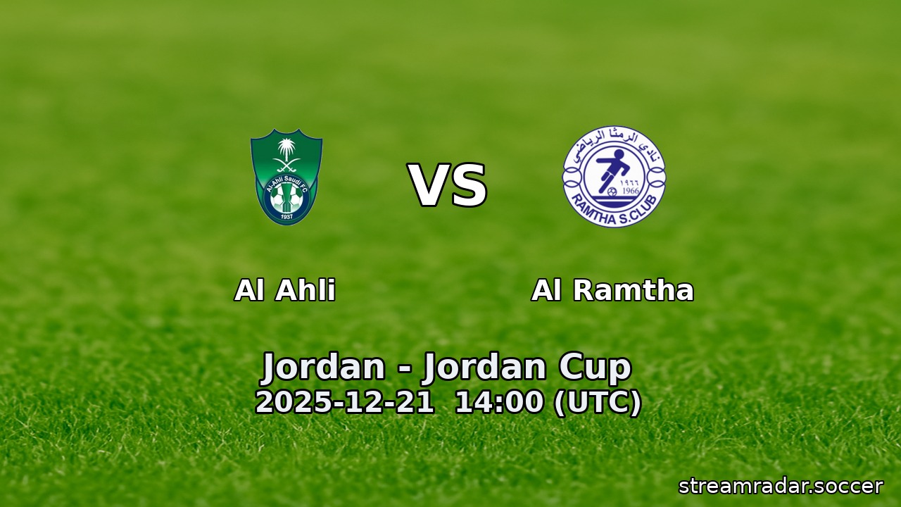 Al Ahli vs Al Ramtha