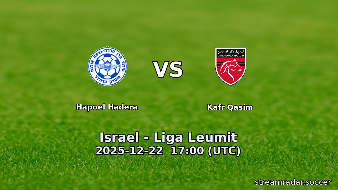Hapoel Hadera vs Kafr Qasim