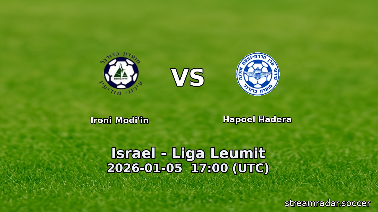 Ironi Modi'in vs Hapoel Hadera