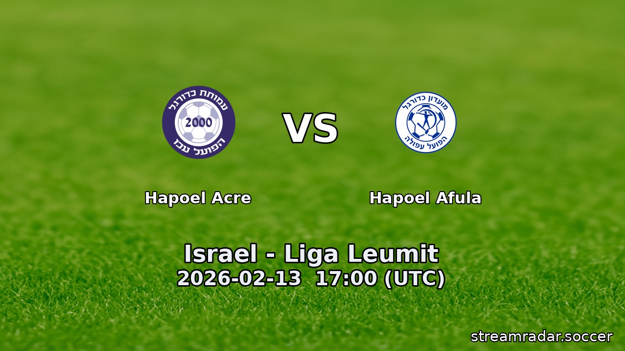 Hapoel Acre vs Hapoel Afula