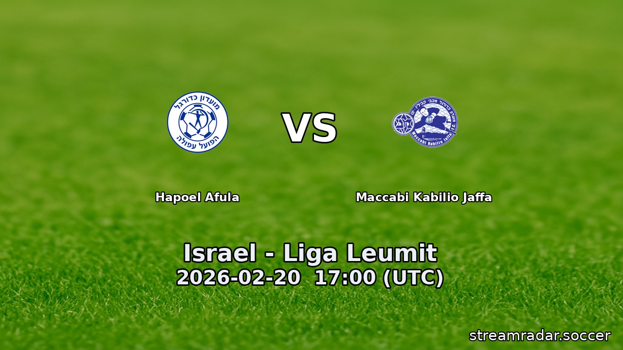Hapoel Afula vs Maccabi Kabilio Jaffa