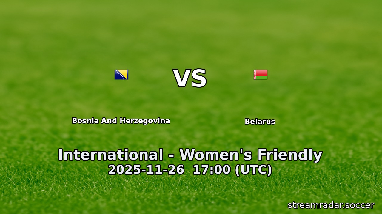 Bosnia And Herzegovina vs Belarus
