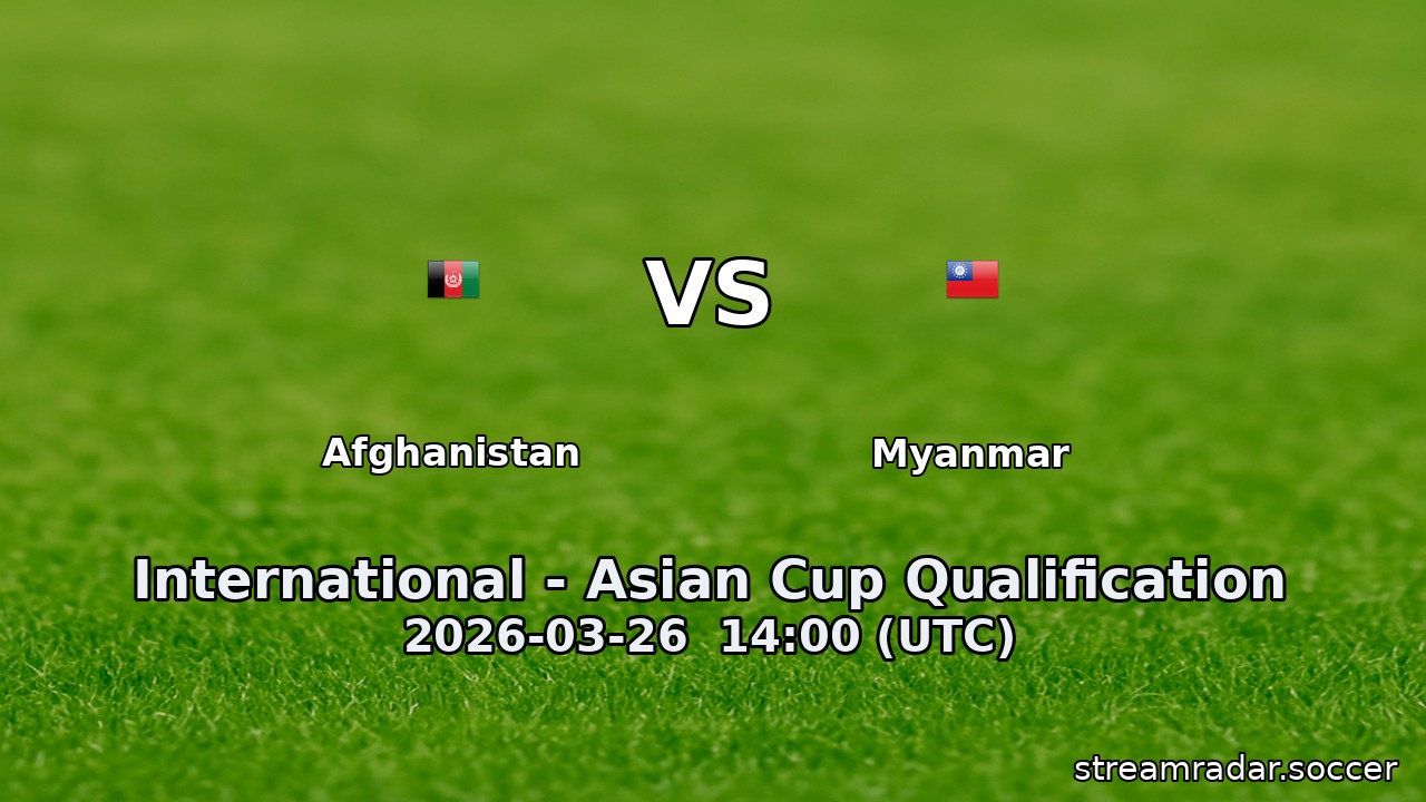 Afghanistan vs Myanmar