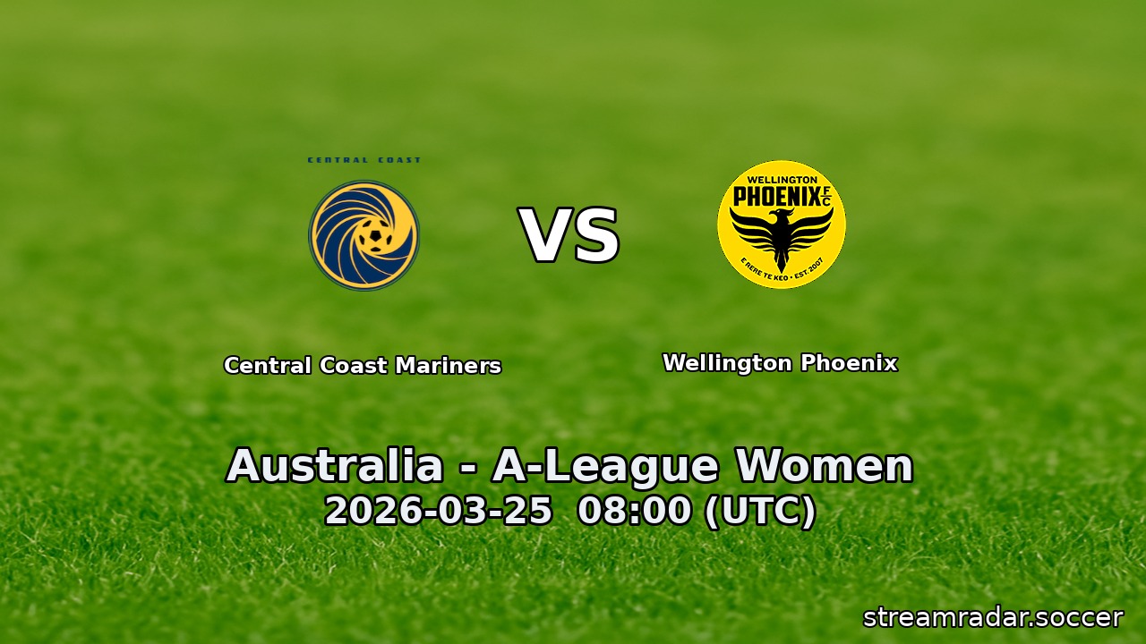 Central Coast Mariners vs Wellington Phoenix