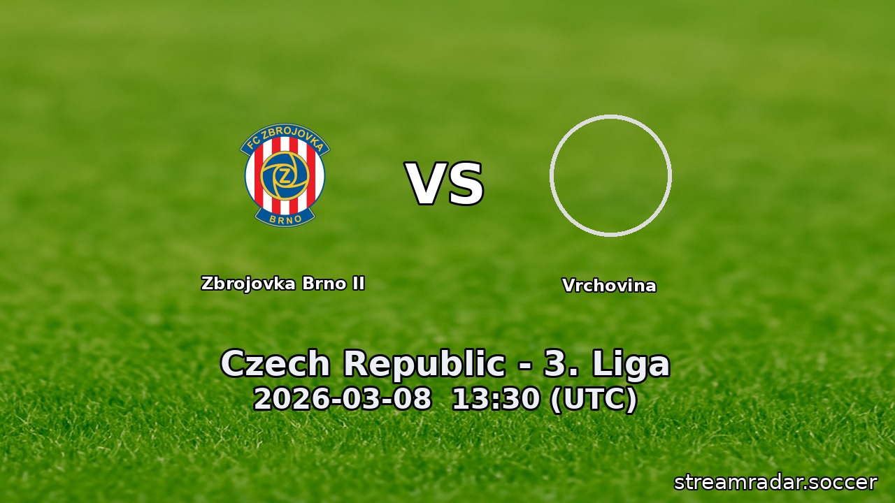 Zbrojovka Brno II vs Vrchovina